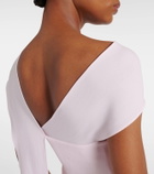 Roland Mouret Scarf-detail asymmetric cady gown