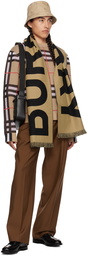 Burberry Beige & Black Jacquard Scarf