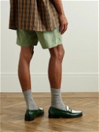 Wacko Maria - Straight-Leg Logo-Print Shell Drawstring Shorts - Green