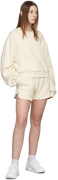 HALFBOY Off-White Crew Over Cropped Sweatshirt
