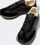Visvim FKT Runner suede-trimmed sneakers