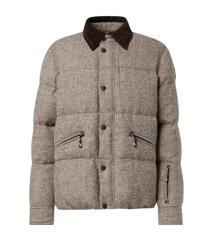 Photo: Moncler Grenoble Elgon houndstooth wool down ski jacket