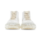 Maison Margiela White Caviar High-Top Sneakers