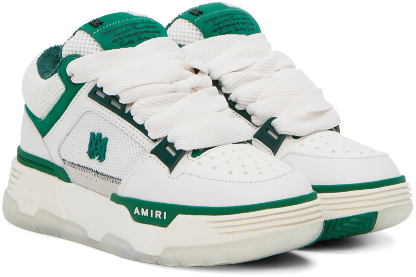 AMIRI White & Green MA-1 Sneakers Amiri