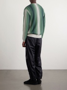 Beams Plus - Striped Cotton Cardigan - Green