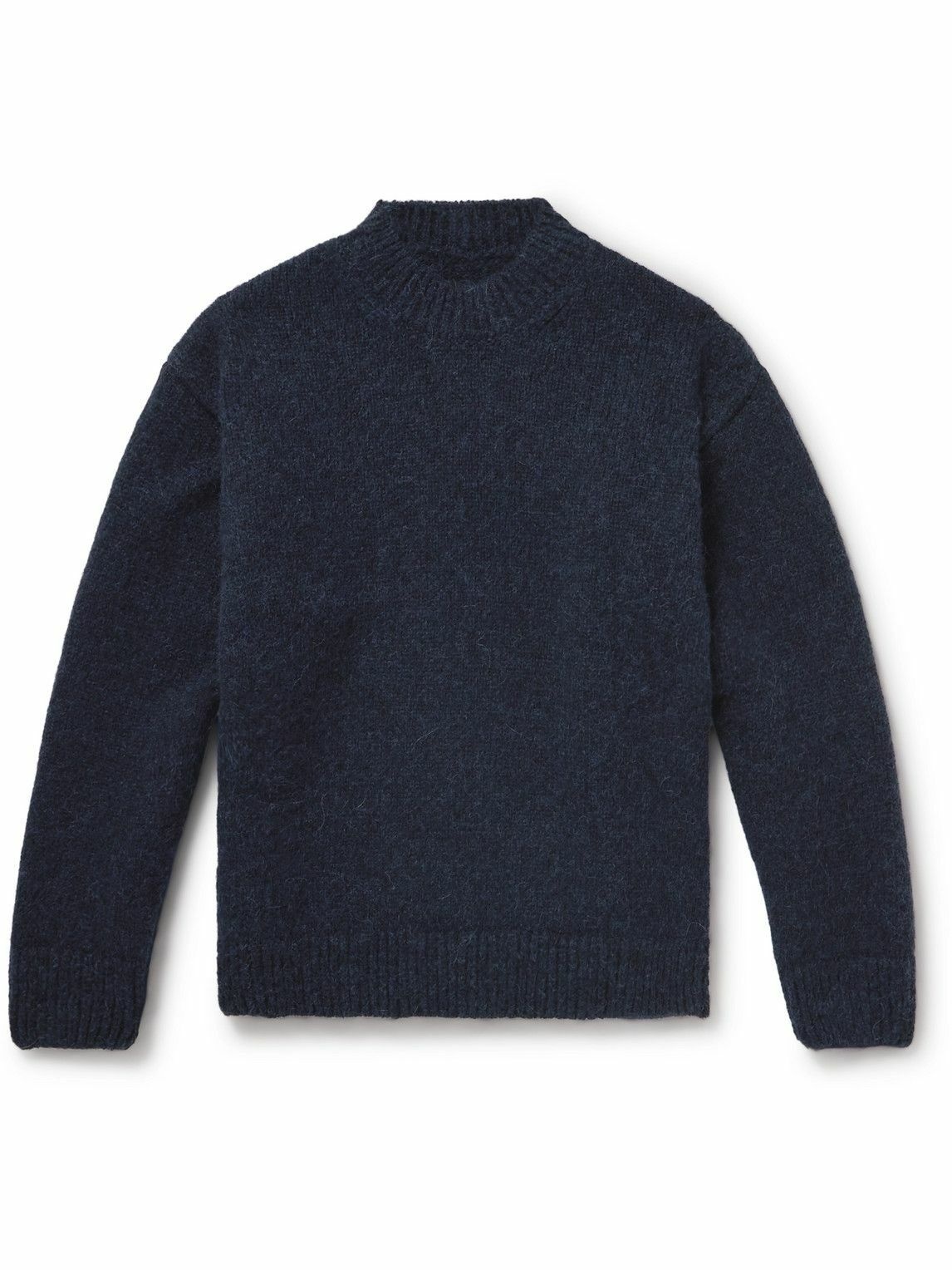 Jacquemus - Logo-Intarsia Alpaca-Blend Sweater - Blue Jacquemus