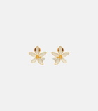 Oscar de la Renta Orange Blossom enamel earrings
