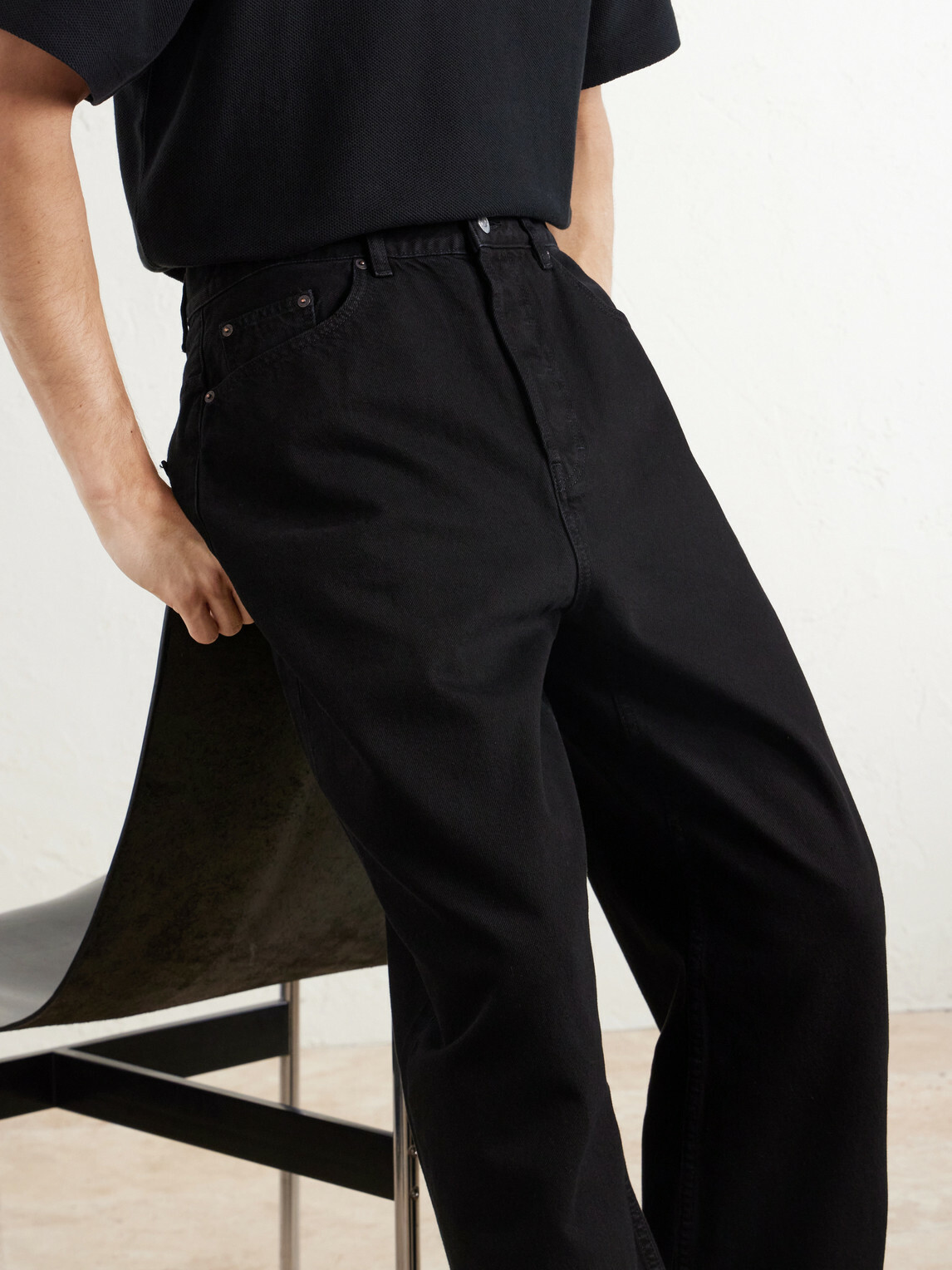 FRAME - Wide-Leg Jeans - Black