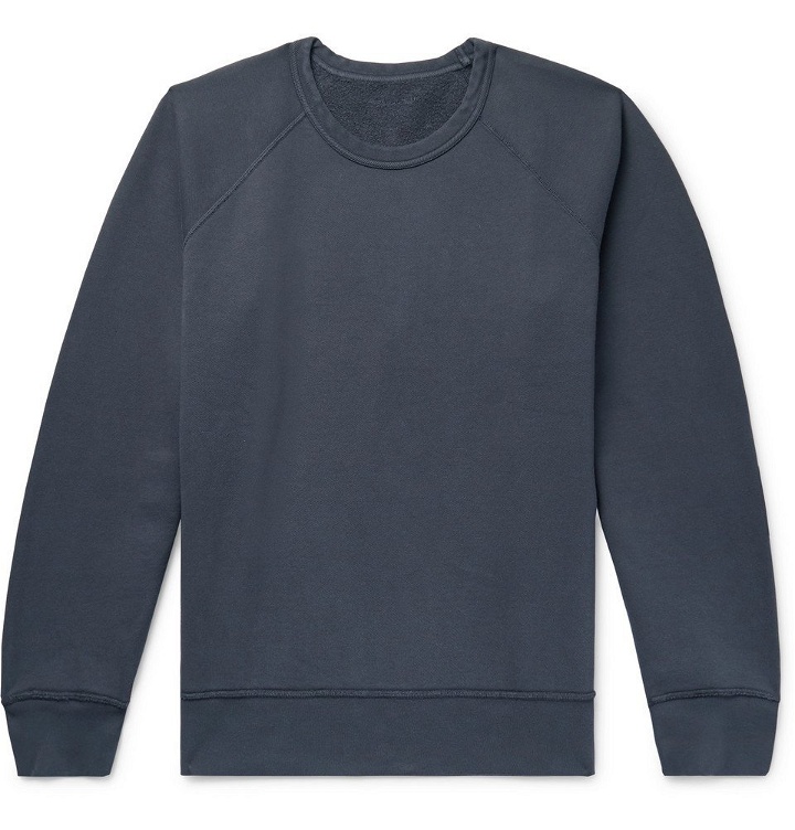Photo: Our Legacy - 50's Great Reversible Fleece-Back Cotton-Jersey Sweatshirt - Men - Navy