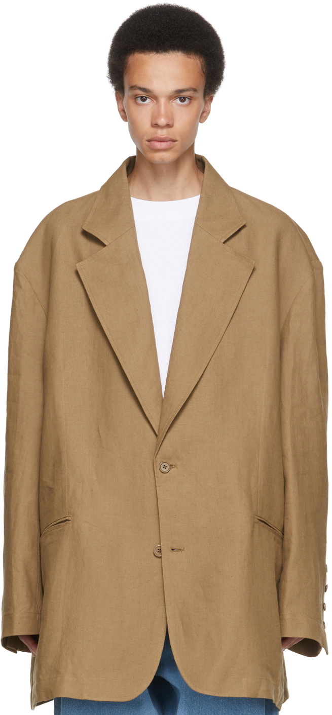 【未使用】HED MAYNER SINGLE BREASTED JACKET Hed Mayner Brown Single-Breasted Blazer Hed Mayner