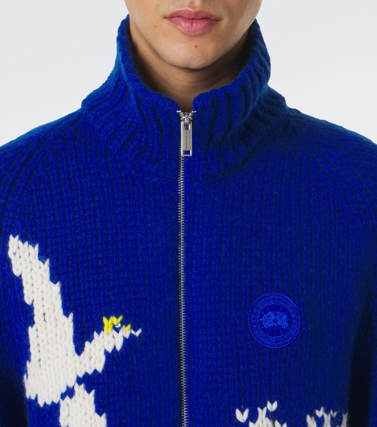 Canada Goose Intarsia wool and alpaca zip-up sweater