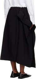 Y's Black Sa-Gathered Maxi Skirt