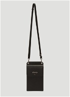 Saffiano Leather Phone Case in Black