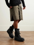 Rick Owens - Mega Geobasket Leather High-Top Sneakers - Black