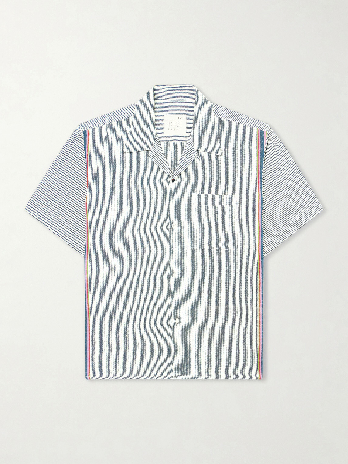 Kardo - Rohit Convertible-Collar Cotton Shirt - Gray