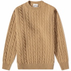 Jamieson's of Shetland Men's Cable Crew Knit in Oatmeal