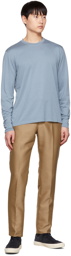 TOM FORD Blue Embroidered Long Sleeve T-Shirt