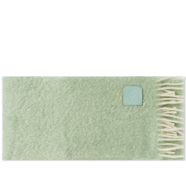 Photo: Loewe Men's Contrast Mohair Scarf in Light Turquoise