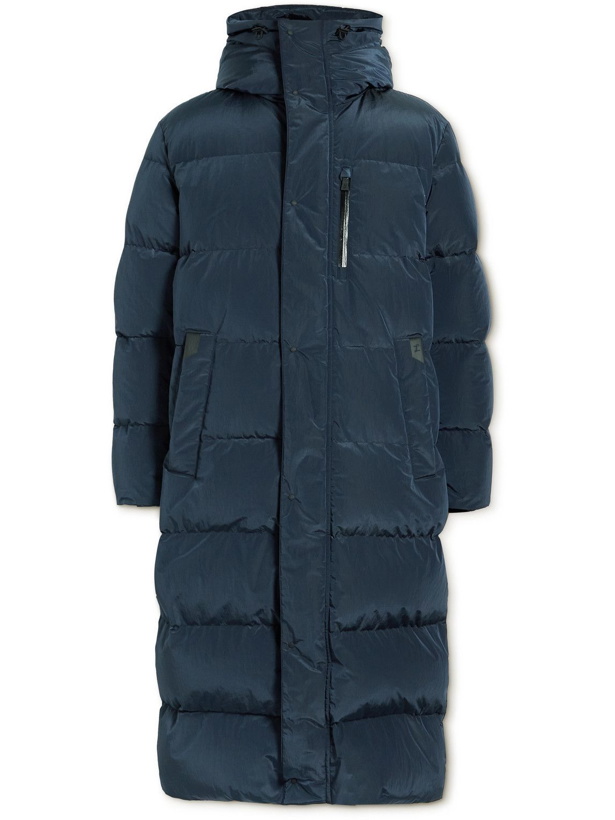 Photo: Herno Laminar - Hooded Quilted Shell Down Parka - Blue