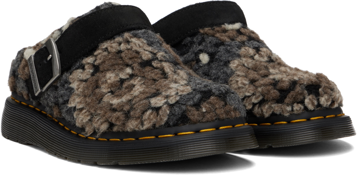 Dr. Martens Black & Brown Isham Crochet Wool Mules Dr. Martens Dr. Martens Black & Brown Isham Crochet Wool Mules Dr. Martens