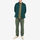 Foret Men's Ivy Wool Fleece Overshirt in Dark Green