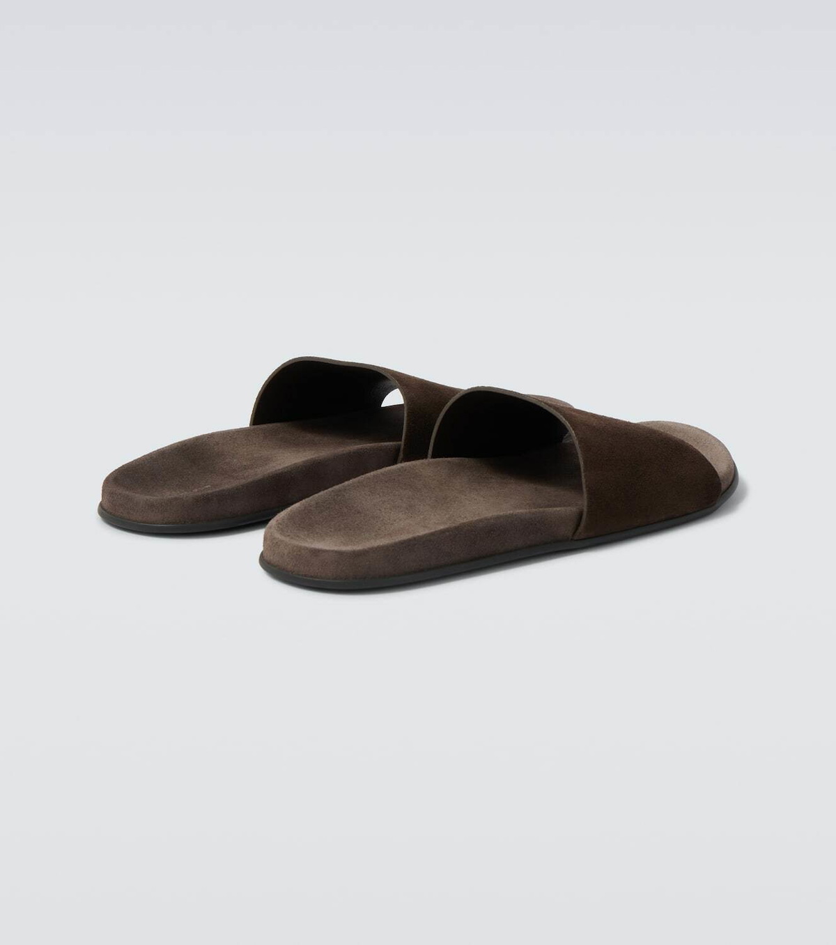 The Row Hugh suede slides