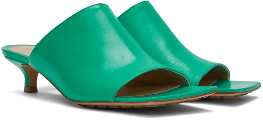 Bottega Veneta Green Stretch Mules