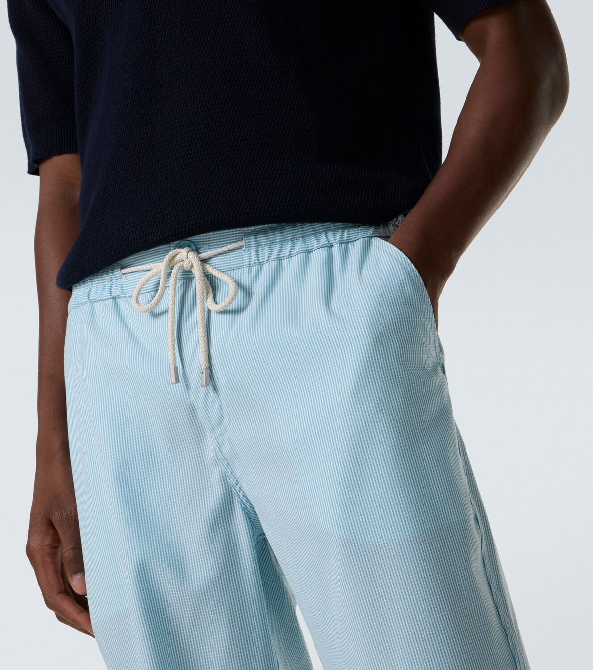Vilebrequin Parc striped wool-blend slim pants