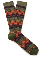 Anonymous ism - Intarsia Cotton-Blend Socks