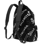 Balenciaga - Logo-Print Fleece Backpack - Black