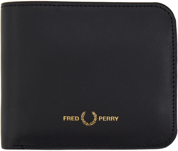 Photo: Fred Perry Black Burnished Billfold Wallet