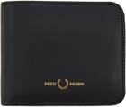 Fred Perry Black Burnished Billfold Wallet