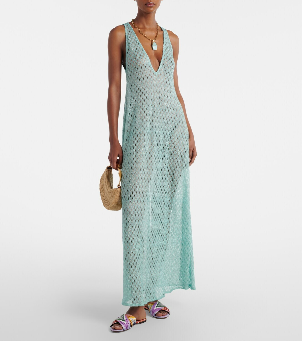 Missoni Ada Chevron twill slides