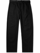 Lemaire - Straight-Leg Belted Cotton-Twill Trousers - Black