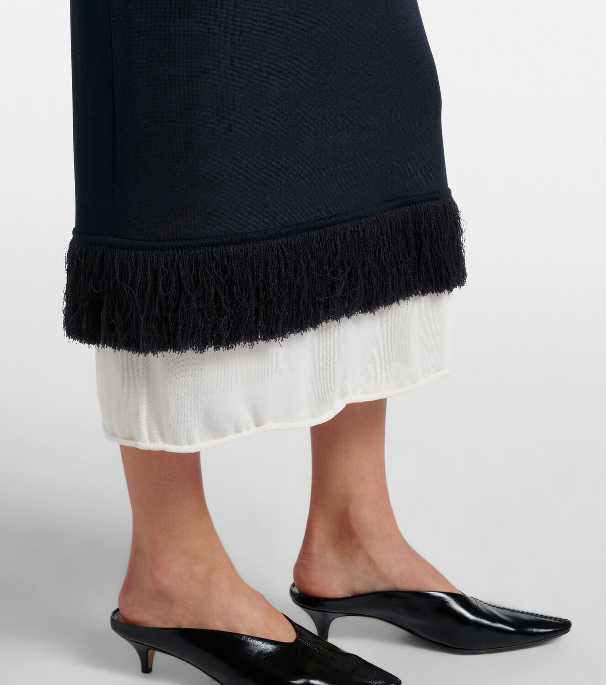 Bottega Veneta Knitted silk midi skirt