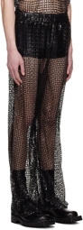 Feng Chen Wang Black Sequinned Trousers