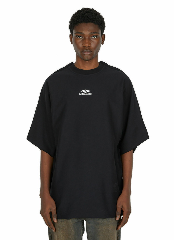 Photo: Flat Logo Print T-shirt in Black