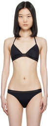La Perla Black Paneled Bikini Top