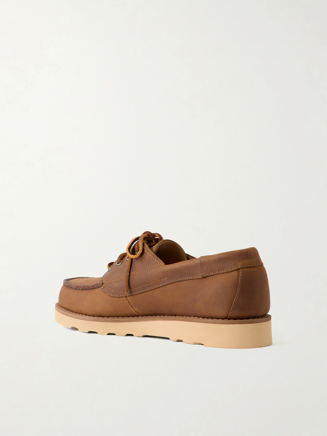 Sebago - Askook Waxed-Leather Boat Shoes - Brown