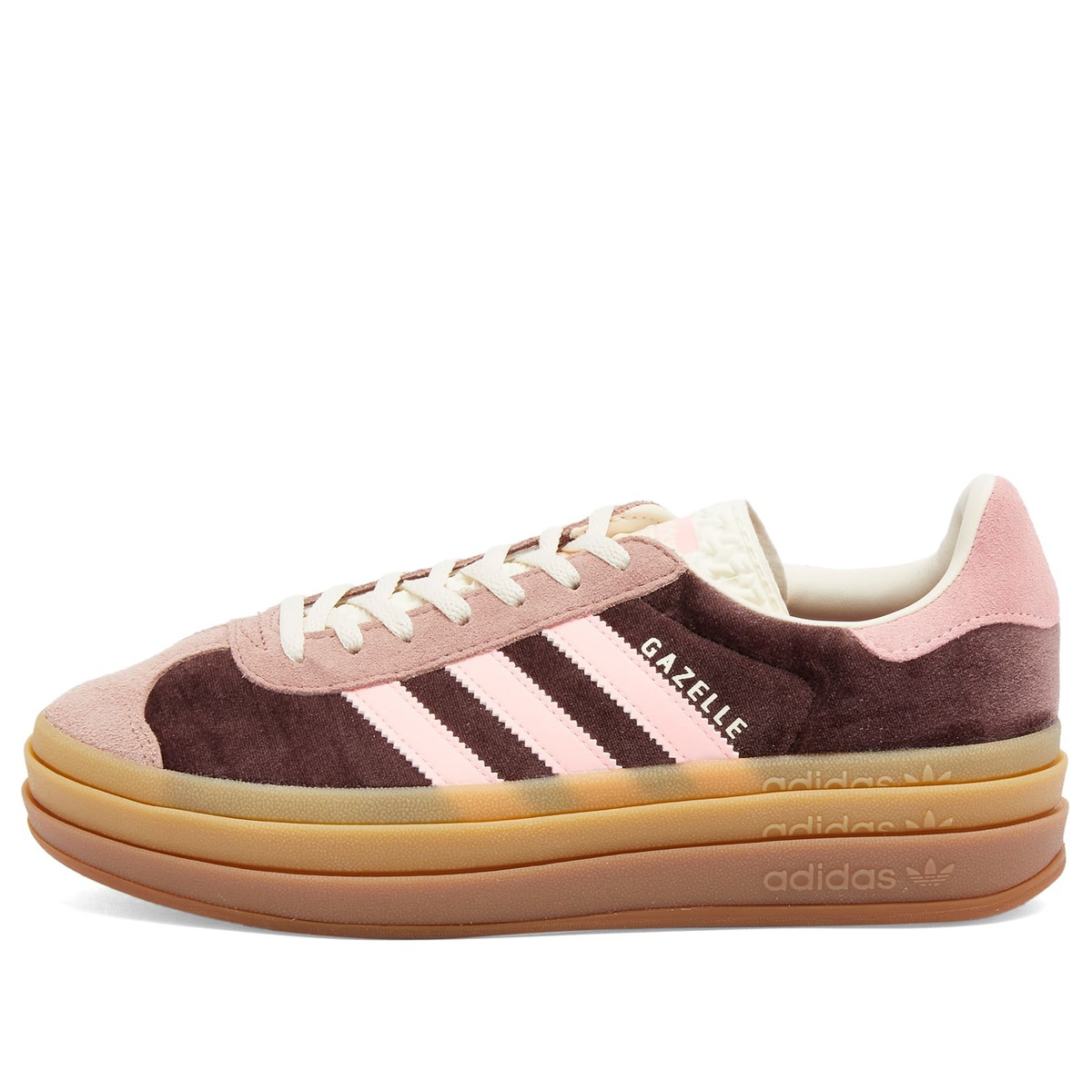 Adidas Women's Gazelle Bold W Sneaker in Brown/Clay/Pink adidas