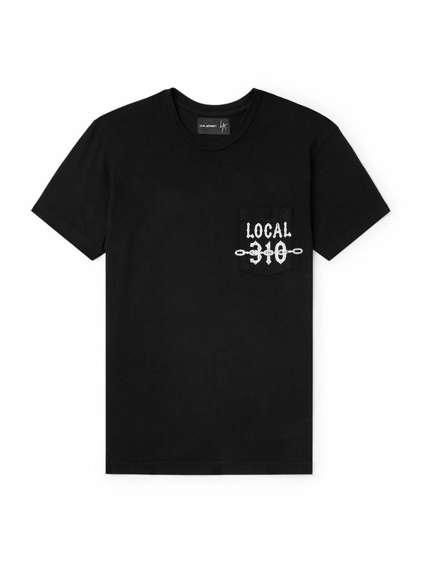Local Authority LA - Stud Skull O Logo-Print Cotton-Jersey T-Shirt 