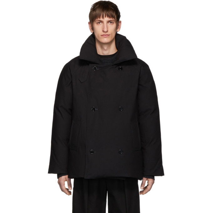 Photo: Raf Simons Black Down Double-Breasted Coat