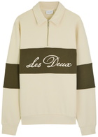 Les Deux Cory Cotton Half-zip Sweatshirt Ivory
