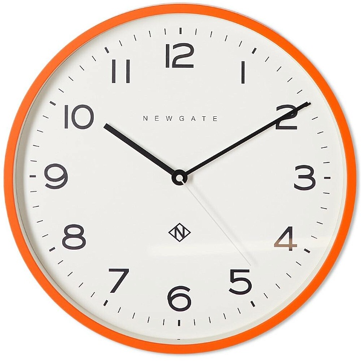 Photo: Newgate Clocks Echo Number Three Wall Clock in Orange