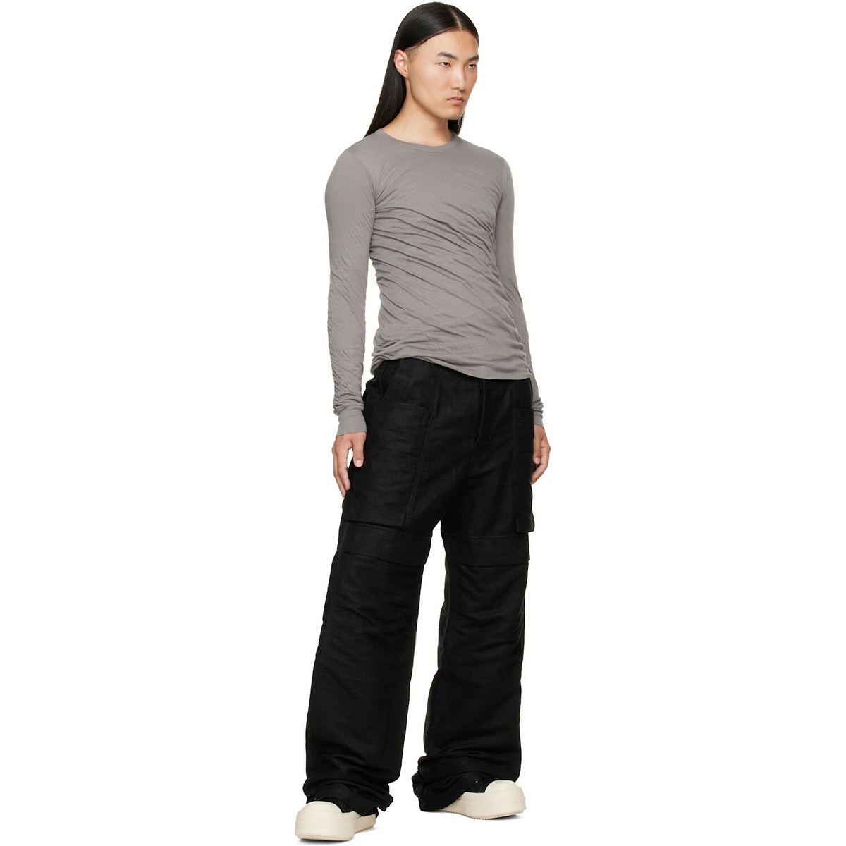 Rick Owens Black Tower Stefan Cargo Pants