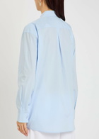 Toteme Classic Tumbled Cotton-poplin Shirt Light Blue