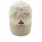 Isabel Marant Men's Tyronyh Logo Cap in Ecru/Red