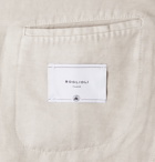 Boglioli - Slim-Fit Unstructured Herringbone Cotton and Linen-Blend Suit Jacket - Gray
