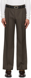 Ernest W. Baker Brown Creased Trousers