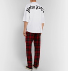 Palm Angels - Oversized Logo-Print Cotton-Jersey T-Shirt - White